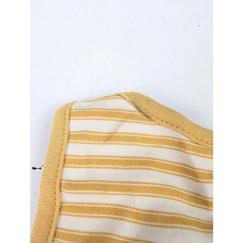 Goumi 3-6 Months Sunshine Stripe Tank Romper